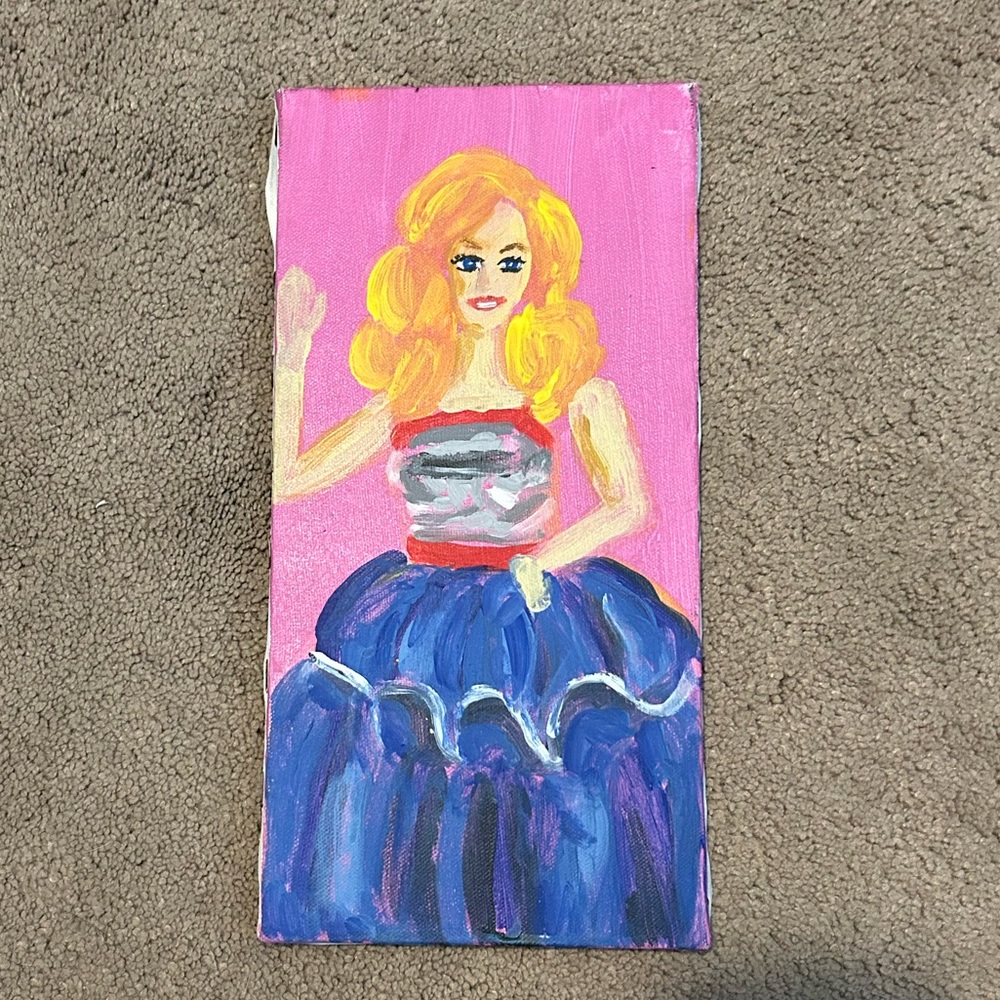 Barbie Like Painting I Painted - Picture 1 of 2